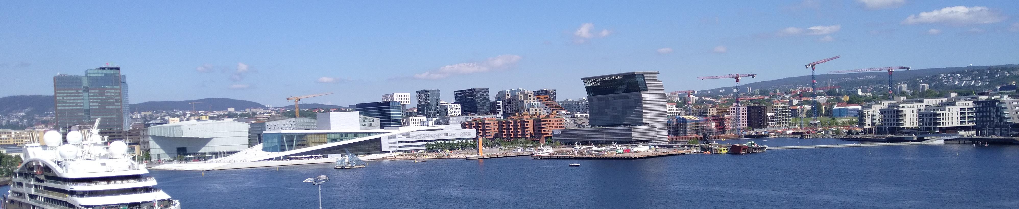 Oslo skyline as seen from the Ferry to Frederikshavn in Denmark